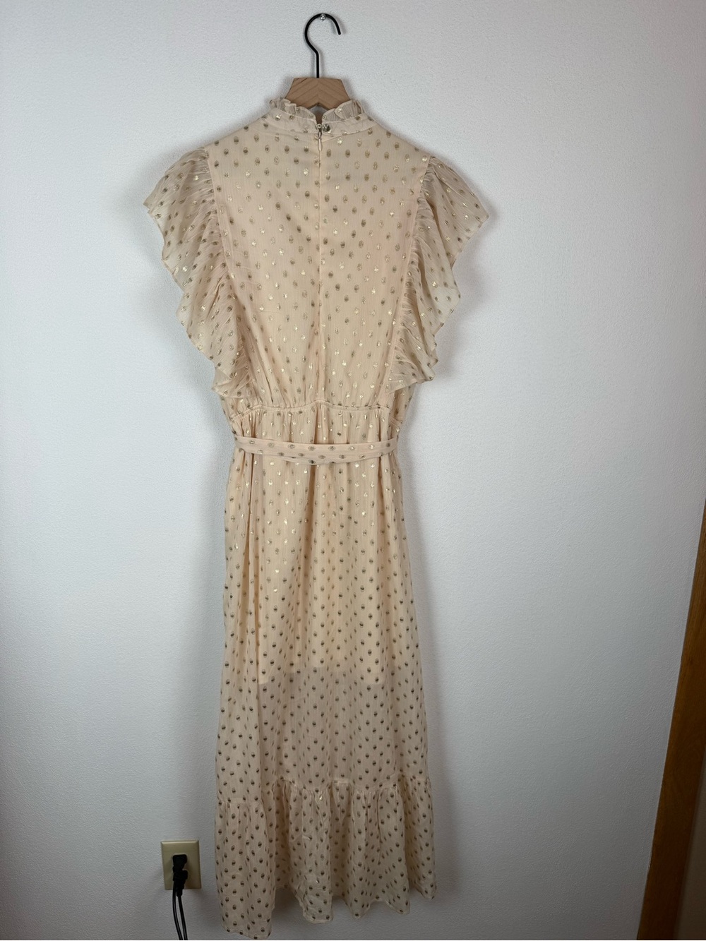 Baltic Born Jerika Midi Dress in Natural + Gold Large - Picture 7 of 9